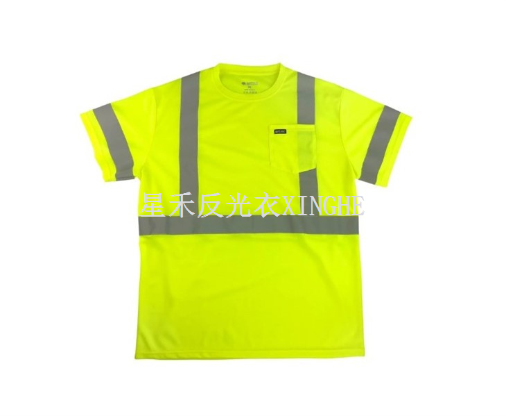 Outdoors Workwear T-shirt de sécurité réfléchissant haute visibilité pour hommes