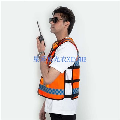 Gilet réfléchissant orange de construction