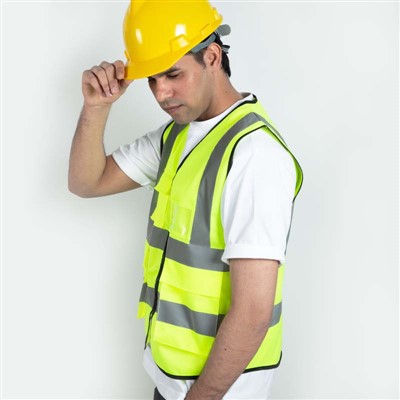 Gilet réfléchissant de construction en maille haute visibilité