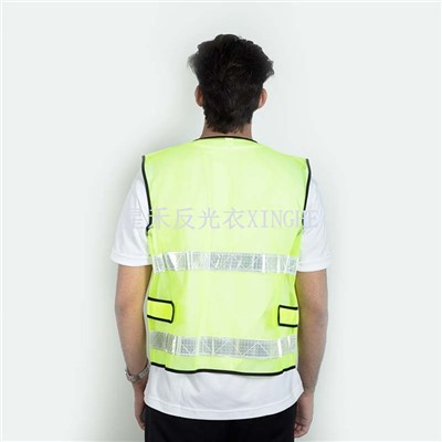 Gilet réfléchissant en maille, gilet d'équitation Fluorescent de sécurité routière pour la Construction