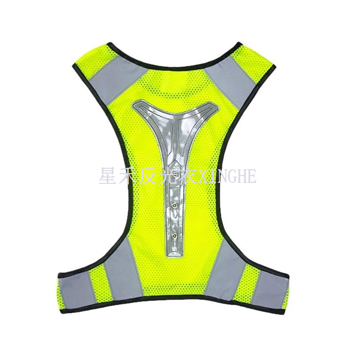 Gilet réfléchissant LED en cours d'exécution