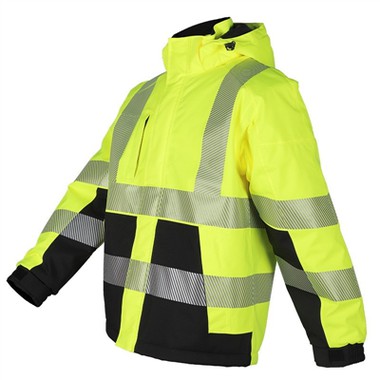 Veste de sécurité imperméable jaune haute visibilité